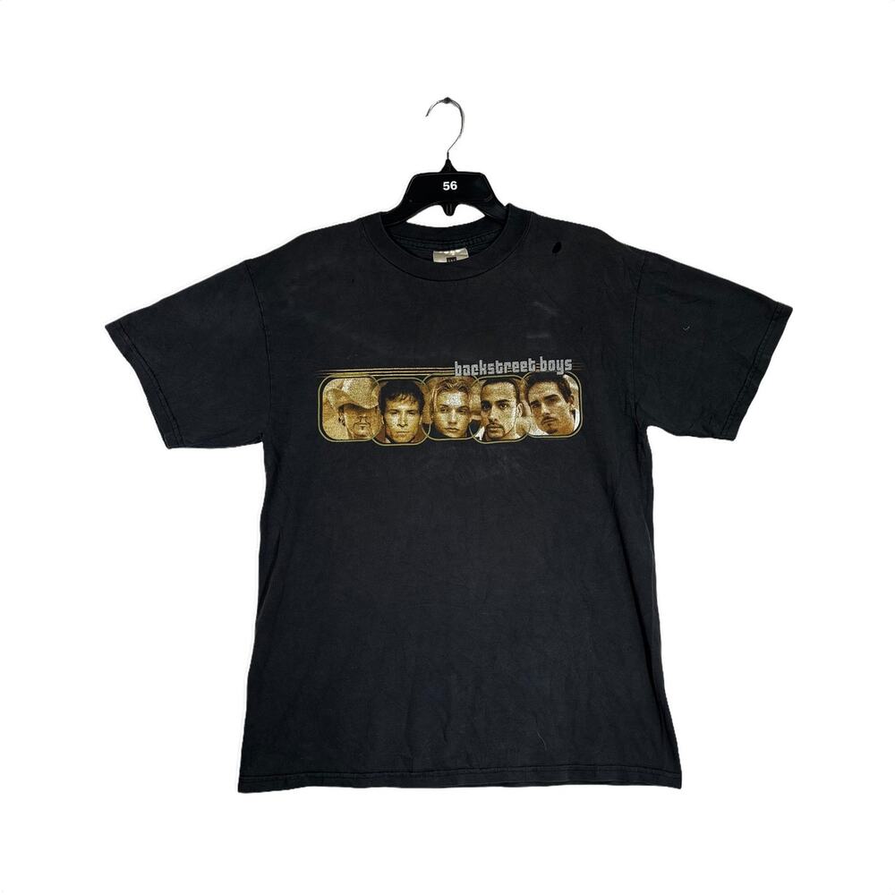 Vintage Backstreet Boys "Backstreet Boys" Graphic Black T-Shirt Size M